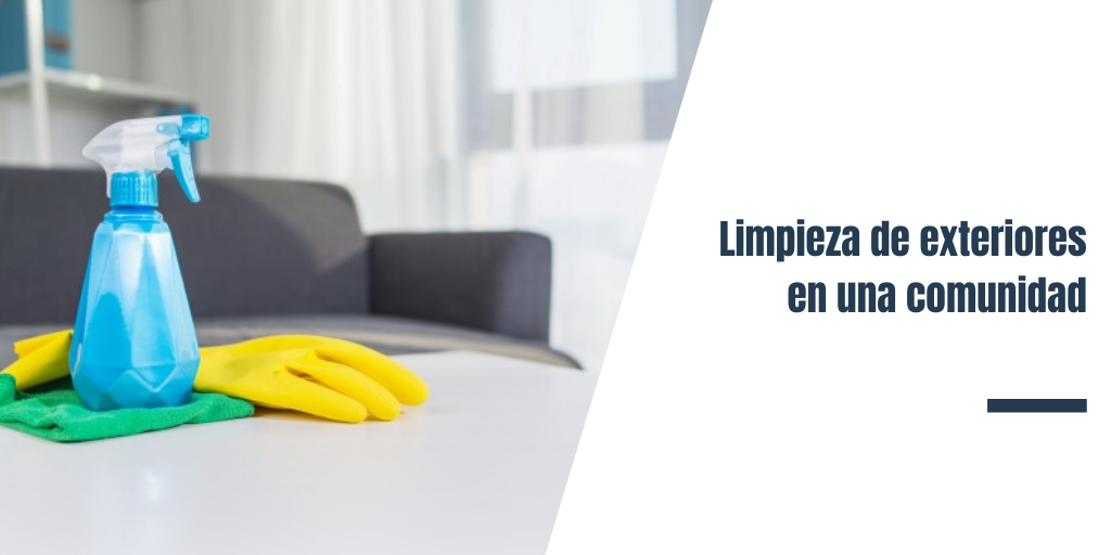 Limpieza de exteriores en una comunidad